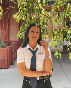 Captain Nadeen Qatameen in Courtyard