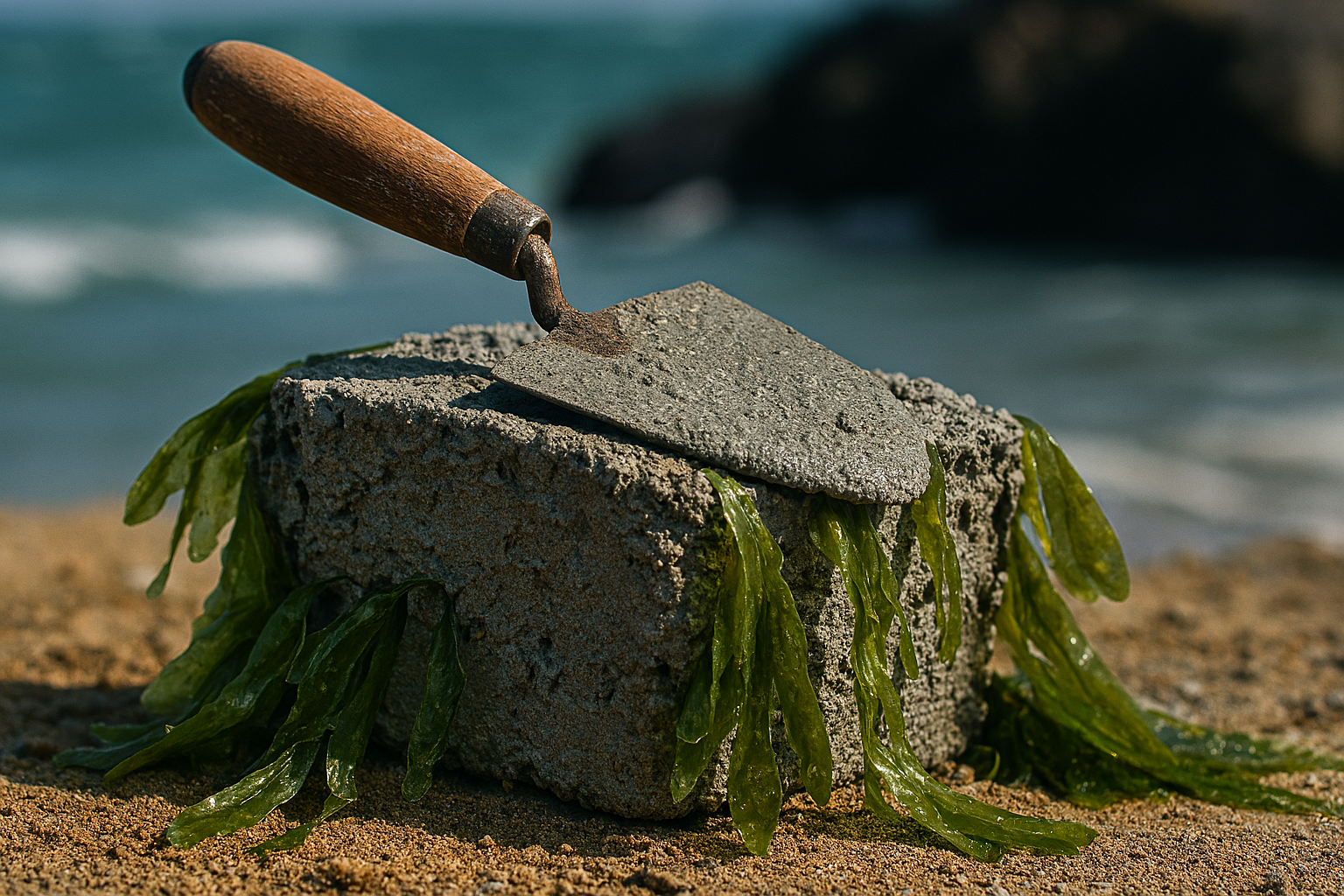 Seaweed‑Infused Cement Exaggeration